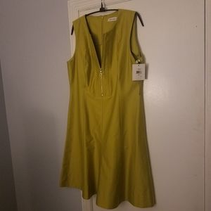 Calvin Klein double zippered no-sleeve dress